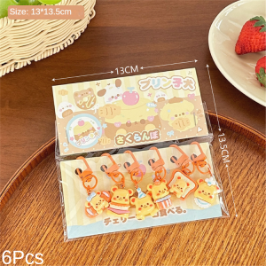 5/6Pcs Cartoon Keychain Pendant Set Girl Pendant Student Backpack Decoration Accessories Couple Best Friend Small Gift ﻿