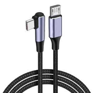 BSN | 100cm Data Cable Elbow 90 Degree Mobile Phone USB Type C To Micro USB Fast Charging Laptop OTG Line for Samsung/Xiaomi/Huawei
