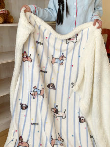 Thick Coral Fleece Blanket Skin-friendly Milk Velvet Leisure Sofa Cover Blanket Ins Style Home Warmth Autumn Winter Blanket