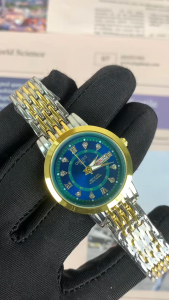 [Gift][With Box]ORUSS Original Women Luminous Luxury Dual Calendar Waterproof Stainless Steel Small Watch Analog Fashion Korean Automatic Quartz Minimalist Wrist Watch For Woman Elegant