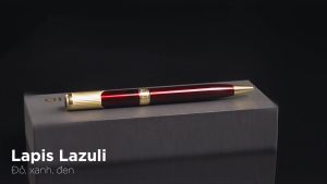 Bút ký bút khắc tên bút viết Leon Dio Lapis Lazuli Red ngòi 0.7mm bút bi xoay dùng làm quà tặng