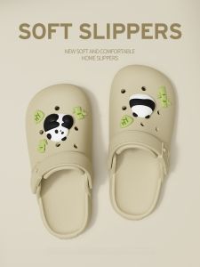 Womens Thick Bottom Clog Shoes Summer Outdoor Wear Anti-Slip Beach Head Covering Pregnant Women Clogs Comfortable Home Slippers