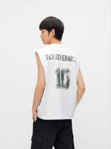 Semir | Summer Micro Letter Printed Pure Cotton Mens Vest