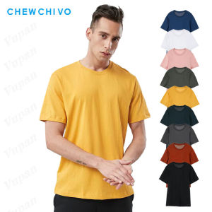 Vupan quick dry cotton tshirt for men Solid color t shirt Non deformable top Sweatproof t-shirt man