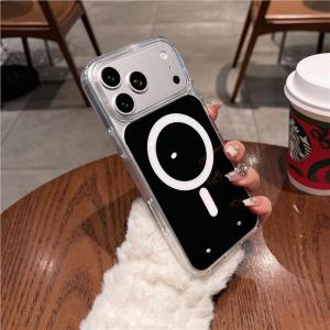 FENGNABAO | Magnetic Soft Silicone Edge Phone Case Not Covering Camera 适用于多款苹果iPhone