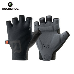RockBros | ROCKBROS Summer Cycling Gloves Lightweight Elastic Breathable Half Finger Gloves High Density Cushion Palm Pad Cycling Gloves