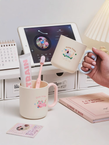 Cốc Rửa Miệng Cấp Thực Phẩm Cho Trẻ Em 2025 Cốc Đựng Đồ Vệ Sinh Cá Nhân Dùng Tại Nhà Thiết Kế Hoạt Hình Chất Liệu Nhựa