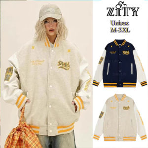 ZITY Baseball Jacket Men Casual Stand Collar Long Sleeve Varsity Jackets