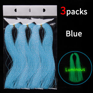 3-7packs Luminous Crystal Flash Fly Tying Materials Lumo Flashabou Holographic Tinsel String Jig Hook Lure Strands