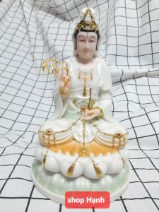 Tượng Mẹ Quan Âm cao cấp đá màu cao 30 cm