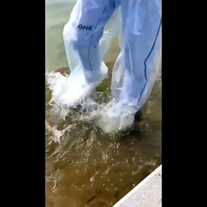Disposable Rain Pants Thickened Pack Foot Drift Waterproof Split Set Tourism Clear Raincoat Rainsuit Outdoor Travel Cycling
