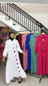 GAMIS PELANGI DRESS CRINKLE M L XL