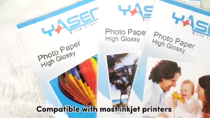 Yasen High Glossy Photo Paper 230GSM | A4 / 4R / 5R / 3R / A3 Sizes | Premium Waterproof Photo Paper 20 / 40 Sheets