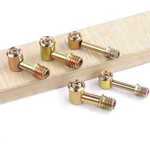 5Pcs M6 M8 4 In 1 Furniture Bed Fastener Connecting Dowel Bolt Barrel Nut Fixing Hex Socket Grub Screws combination
