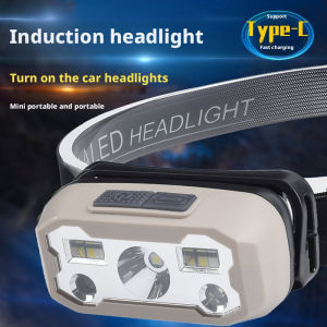 ESMARTER | Mini Flashlight Dual-Source Induction Headlamp Super Bright Night Fishing Light Specialized Head-Worn Outdoor Mountain Climbing