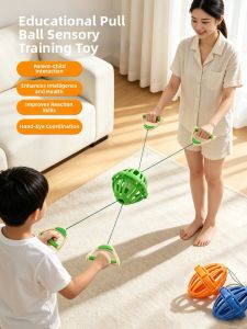 QU RAN | Parent-Child Interactive Double Pulling Ball Toy Eye Muscle Trainer Focus Training
