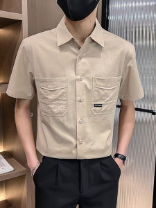 Áo Sơ Mi Nam Tay Ngắn Mùa Hè Cotton Nguyên Chất Mỏng Thường Ngày Đa Năng Cho Học Sinh Phong Cách Hàn Quốc Dáng Rộng