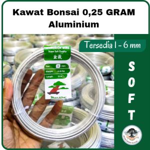 OBRAL- Kawat Bonsai 250 GRAM Ukuran 1 mm 2 mm 3 mm 4 mm 5 mm 6 mm Doff Original - Maestro Super