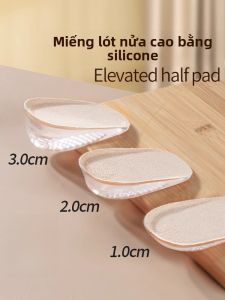 XIANZHAO | Miếng lót giày tăng chiều cao bằng silicon cho nữ Miếng lót trong suốt tăng chiều cao Miếng lót đế nửa cỡ cho phụ nữ nhỏ nhắn
