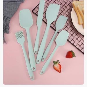 6 Pieces Silicone Spatula Set Non-Stick Heat Resistant Spatula Oil brush Cream Mixing Spoon for Cooking Baking Mix Baking Tools