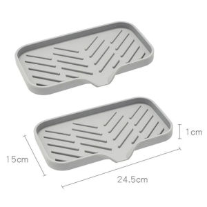 Kitchen Faucet Splash Pad Silicone Sink Faucet Splash Guard Mat Sponge Drain Rack Countertop Soap Tray For Bath Kitchen Gadgets
