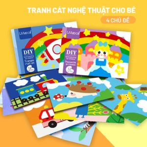 BỘ TRANH CÁT 16 MẪU 4 CHỦ ĐỀ CHO BÉ SÁNG TẠO