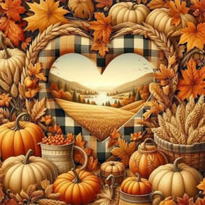Huacan Full Diamond Painting Autumn Harvest Thanksgiving Party 5D DIY Pumpkin Mosaic Art Rhinestone Pictures