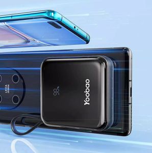 Yoobao LK10 LED Display Multi Function Fast Charging Own Line Design SCP 22.5W 10000mah Power Bank