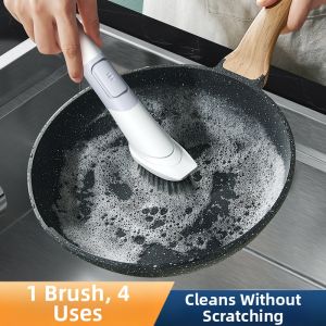 JIFANPAUL | Cọ Bếp Đa Năng Với Tay Cầm Dài và Bọt Biển Không Dính