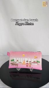 Bhutan Dompet Landmark Souvenir Oleh Oleh Mini Wallet Negara Dompet Panjang Pouch Mouse Pad