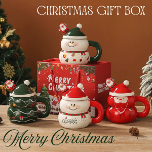 Christmas Tree Mug with Santa Spoon & Gift Box 400ml