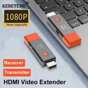 KEBETEME 5.8G Wireless HDMI Video Transmitter Receiver Dongle Adapter For PC Camera Laptop To Projector