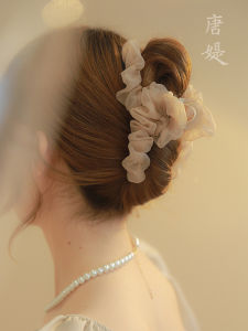 กิ๊บติดผมผ้าตาข่ายทรงฉลามขนาดใหญ่สำหรับผู้หญิง กิ๊บติดผมทรงสปอร์ตสไตล์หรูหรา ทรงพันผมแบบหรูหรา ทรงกิ๊บติดผมแบบหรูหรา