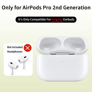 AirPods Pro2 Charging Case Replacement w/ Real Pop-Up & Wireless Charging – No Earbuds OEM-Like Battery Holder