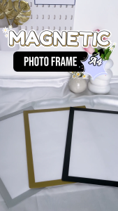 FCI A4 Magnetic Photo Frame 3 COLORS ( BLACK GOLD & GRAY ) Sold per Piece DURABLE STRONG MAGNETIC BACKING& STYLISH DISPLAY