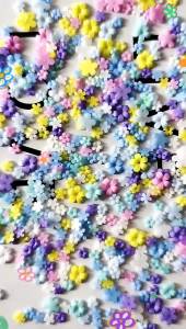100pcs Colorful Small Flower Nail Art Charms 3D Resin 5Petal Flower Rhinestones Nail Decorations Kawaii Accessories Manicure DIY