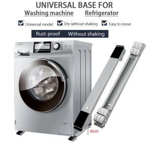 【Ready Stock】Moveable Washing Machine Stand Base Ajustable Refrigerator Stand Roller Refrigerator Base Fridge Stand Mover