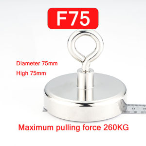 Neodymium Fishing Magnets Rare Earth Magnet with Countersunk Hole Eyebolt Diameter for Retrieving in River and Magnetic Fishing