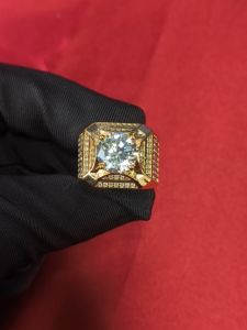 Diamcity (Free Gra Certificate) Cincin Berlian 3 Karat Moissanite Emas 18K Mewah