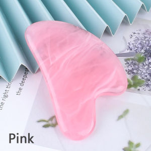 HNKMP | 【Natural Stone Jade Gouache Scraper Rose Quartz Facial Gua Sha Tools Neck Massager For Face Lifting Remover Beauty Health】