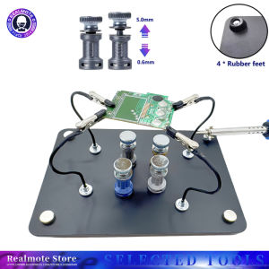 Universal PCB Holder Fixture Soldering Platform with Magnetic Pins Rubber Feet for Circuit Board Assembly Repair Electronic Main
