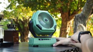 2025 Wireless Fan Camping Ourdoor 270° Adjustment Rechargeable Portable Kipas USB LED Lamp Rotate Head Charge Battery