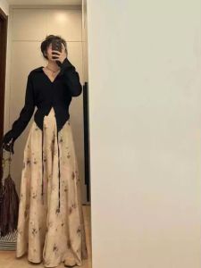 Quần Dài Rộng Tay Váy Họa Tiết Hoa Cạp Cao Cho Nữ Quần Dài Đến Sàn Quần Dài Thường Ngày Chất Liệu Khác Mùa Hè