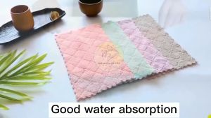 (COD) Kain Lap Dapur Dengan Bahan Coral Fleece Dengan Daya Serap Serap / Handuk Kain MX2667 NOMIDE