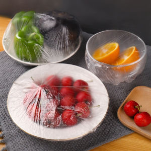 50/100Pcs Disposable Food Cover Plastic Wrap PE Fresh Keeping Film Cover Universal Dustproof Wrap