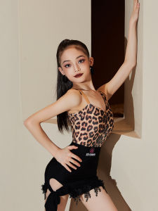 Star Dance Latin Dance Practice Set High End Performance Outfit Leopard Print Attention Grabbing Professional Female Fitness