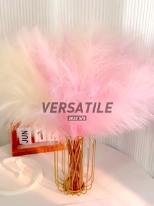 Rumput Pampas Warna Gradien 56CM Bunga Buatan Dekorasi Ruangan