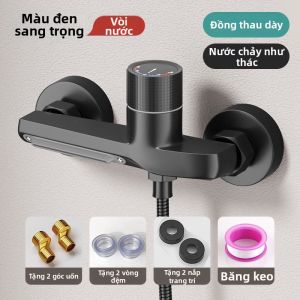 FENGHONGTAO | Bộ Vòi Hoa Sen Tắm Nóng Lạnh Bằng Đồng Treo Tường