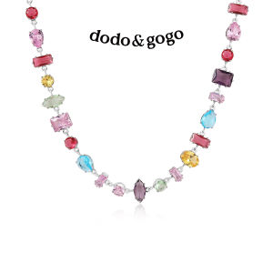 DODO.GOGO | Dây Chuyền Tay Đá Zircon Màu Sắc Phong Cách Rừng Sang Trọng
