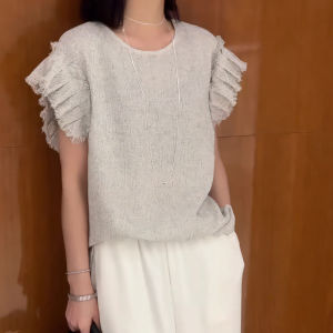 Loose Short Sleeve Womens T-shirt Fashionable Korean Style Casual Top for Summer 2025 New Arrival Elegant Design